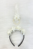 دستبند کرم ساقدوش و تاج ساقدوش (پلاستیک)، شب حنا، جشن مجردی، عروس، 20 عدد-thumb