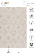 Cream Alba Beige هندسی راه راه-thumb