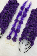 دستبند بنفش ساقدوش و تاج ساقدوش (پلاستیک)، شب حنا، جشن مجردی، عروس، 20 عدد-thumb