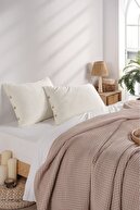 روکش بالشتی دکمه دار سفید 50x70 2 تکه کاملاً شسته شده ارگانیک-thumb