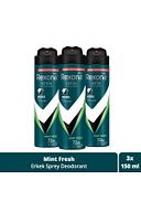 اسپری مردانه دئودورانت طبیعی نعناع تازه 72 ساعت محافظت عالی بدون وقفه 150 میلی لیتر X3