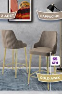 Cappuccino Chair Gold Plated Leg