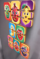 میوه های پازل آهن ربا 8pcs 2-3 قسمت پازل مگنت 2 سن-thumb