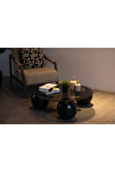 Black-Round Smoked Glass
