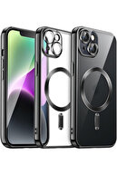 محافظ لنز دوربین Apple iPhone 13 - 14 Case Magsafe کاور شارژ شفاف رنگی کاور نرم-thumb