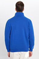 Unisex آرامش راحت نصف پنبه بر برش راحت با پشم گوسفند داخل ساکس پیراهن یقه بلند آبی ساکس-thumb