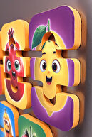 میوه های پازل آهن ربا 8pcs 2-3 قسمت پازل مگنت 2 سن-thumb