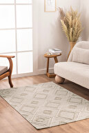 Cream Alba Beige هندسی راه راه-thumb