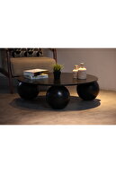Black Round Mdf - Black Foot