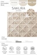 فرش اتاق نشیمن با طرح‌های قومی بافته‌شده مدرن و ضد گرد و غبار ساکورا 2201-thumb