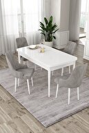 Table White Chairs Grey