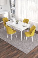 Table White Chairs Black