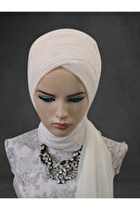 مدل عشق سفید شکسته و شال شبانه شال آماده عمامه آماده-thumb