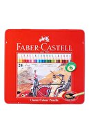 Faber Castell Faber 24 Metal Kutu Uzun Kuru Boya Kalemi 115845