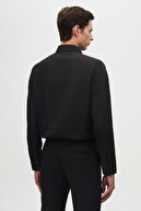 DS Damat Slim Fit یقه سیاه/سفید ایتالیایی پیراهن 2 قطعه آسان-آهن-thumb