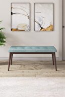 Bench Sea Green Feet Walnut