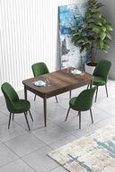 Table Black Marble Chairs Khaki