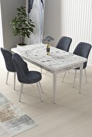 Table White/Smoked Chairs