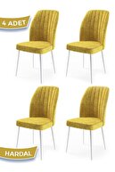 Chair Mustard Legs White