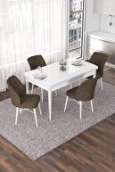 Table White Chairs Brown