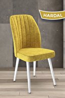 Chair Mustard Legs White