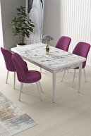 Table White/Chairs Purple