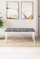Bench Zebra Feet White