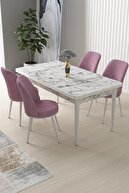 Table White/Chairs Pink