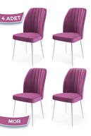 Chair Purple Legs White
