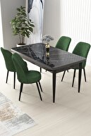 Green Chairs Black Table
