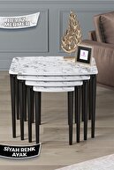 Coffee Tables White Marble Legs Black