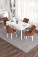 Table White Chairs Purple