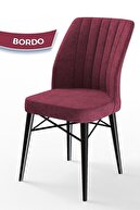 Chair Claret Red Legs Black