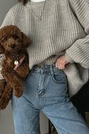 ژاکت بافتنی پایه خاکستری MG1304-thumb