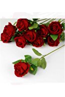 گل رز قرمز مخملی 7 عددی 50 سانتی-thumb