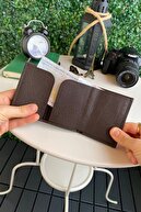 پاپولا - جای کارت و کیف پول قهوه ای با مکانیزم چرم طبیعی، محافظ Rfid، ضد سرقت-thumb