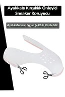 کفش کتانی محافظ ضد چروک M 41-45 سازگار + بند کفش سفید-thumb