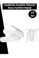 کفش کتانی محافظ ضد چروک M 41-45 سازگار + بند کفش سفید-thumb