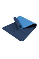 تراز 6 میلی متری Tpe یوگا تشت پیلاتس آبی-thumb