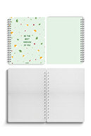 کتاب مدرسه مارپیچ A5 60 برگ 4 مجموعه 2 کارلی - 2 راه راه - با مضمون فصل-thumb