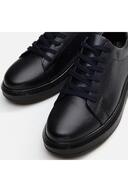 کفش راحتی مردانه آبی دریایی چرم طبیعی-thumb