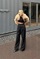 شلوار زنانه Palazzo جیبی کمری الاستیک هرا مشکی-thumb