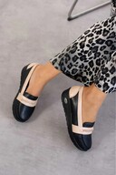 زن کفش های کلاسیک بژ سیاه و سفید کفش های ارتوپدی مادر کفش عسل مادر کفش روزانه-thumb