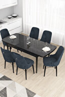 Black Marble Pattern Table, Coffee Chair