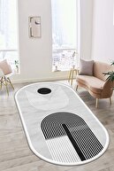 فرش بیضی شکل بوهمی آشپزخانه ضد لک پایه غیر لغزنده قابل شستشو با ماشین لباسشویی فرش و رانر اتاق نشیمن-thumb