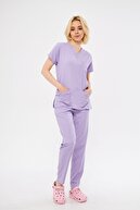 لیکرا لیکرا یونیسکس آستین خفاشی لباس بیمارستانی ست لباس پرستار و پزشک-thumb