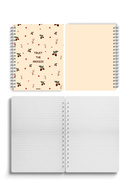 کتاب مدرسه مارپیچ A5 60 برگ 4 مجموعه 2 کارلی - 2 راه راه - با مضمون فصل-thumb