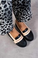 زن کفش های کلاسیک بژ سیاه و سفید کفش های ارتوپدی مادر کفش عسل مادر کفش روزانه-thumb