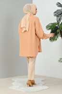 پیراهن گاه به گاه راه راه - شتری-thumb