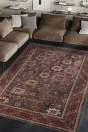 فرش خصوصی بورگوندی با طرح قومی فرش بافته شده معتبر شنیل قابل شستشو فرش اتاق نشیمن قدیمی قدیمی-thumb